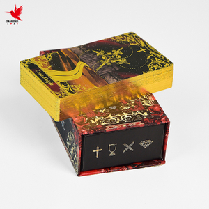 印刷ホットスタンピング金箔アファメーションカードオラクルタロットデッキカスタムタロットカード