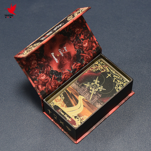 高品質カスタムタロットカード環境に優しい耐久性のある厚紙フルカラー印刷光沢のあるマット仕上げトランプ